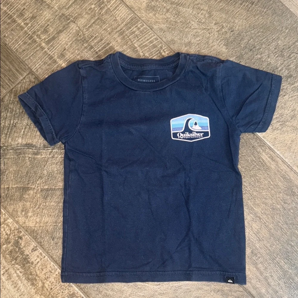 3 Boys Navy, Black and Blue T-Shirts Set by Quicksilver & Hurley - Picture 4 of 5